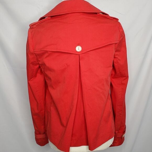 THEORY jacket Valma‎ red coat double breasted trench coat M - Picture 5 of 9